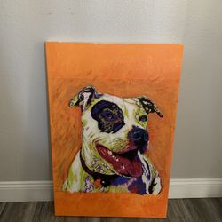 Pitbull Dog Painting 
