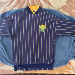 Vintage Notre Dame Pinstripe Jumper Med