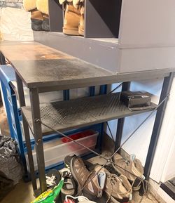 Metal and Wood Desk