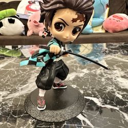 BanPresto - Demon Slayer Q Posket Tanjiro Kamado III Version A Statue , Black