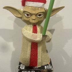 Star Wars Yoda Holiday Christmas Lighted Indoor Outdoor Decor Kurt Adler 28” + Manual