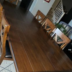 9pcs Dining Table +extension Leaf To Fit 10 Chairs From Costco 
