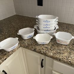Cornflower Bakeware Corning Ware And Peach Floral