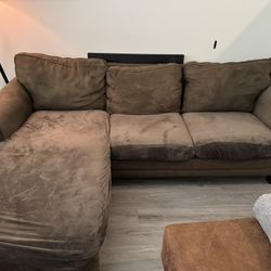 Brown Sectional Couch - Cindy Crawford Home Collection 