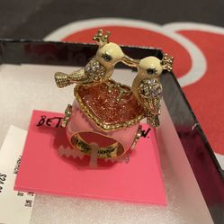 betsey johnson bird ring size 7