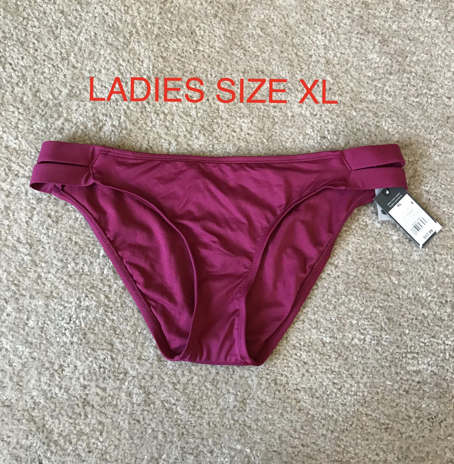 New Ladies Swim 🏊🏻‍♀️ Bikini Bottoms Size XL (Nuevo)                                    (EAST PALMDALE