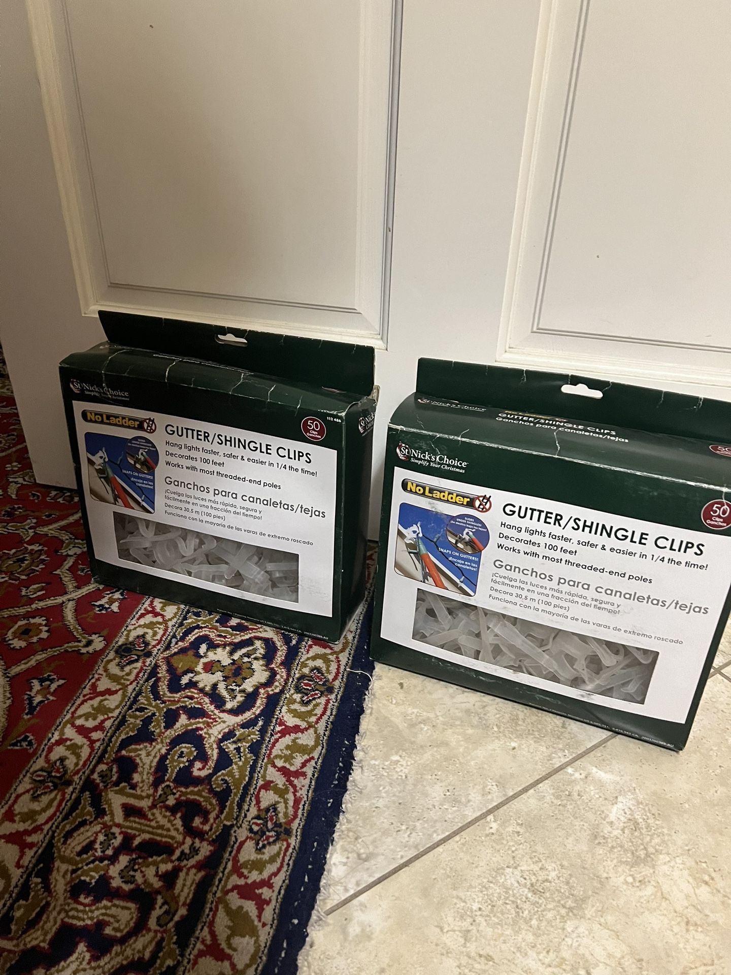 two boxes of gutter shingle clips