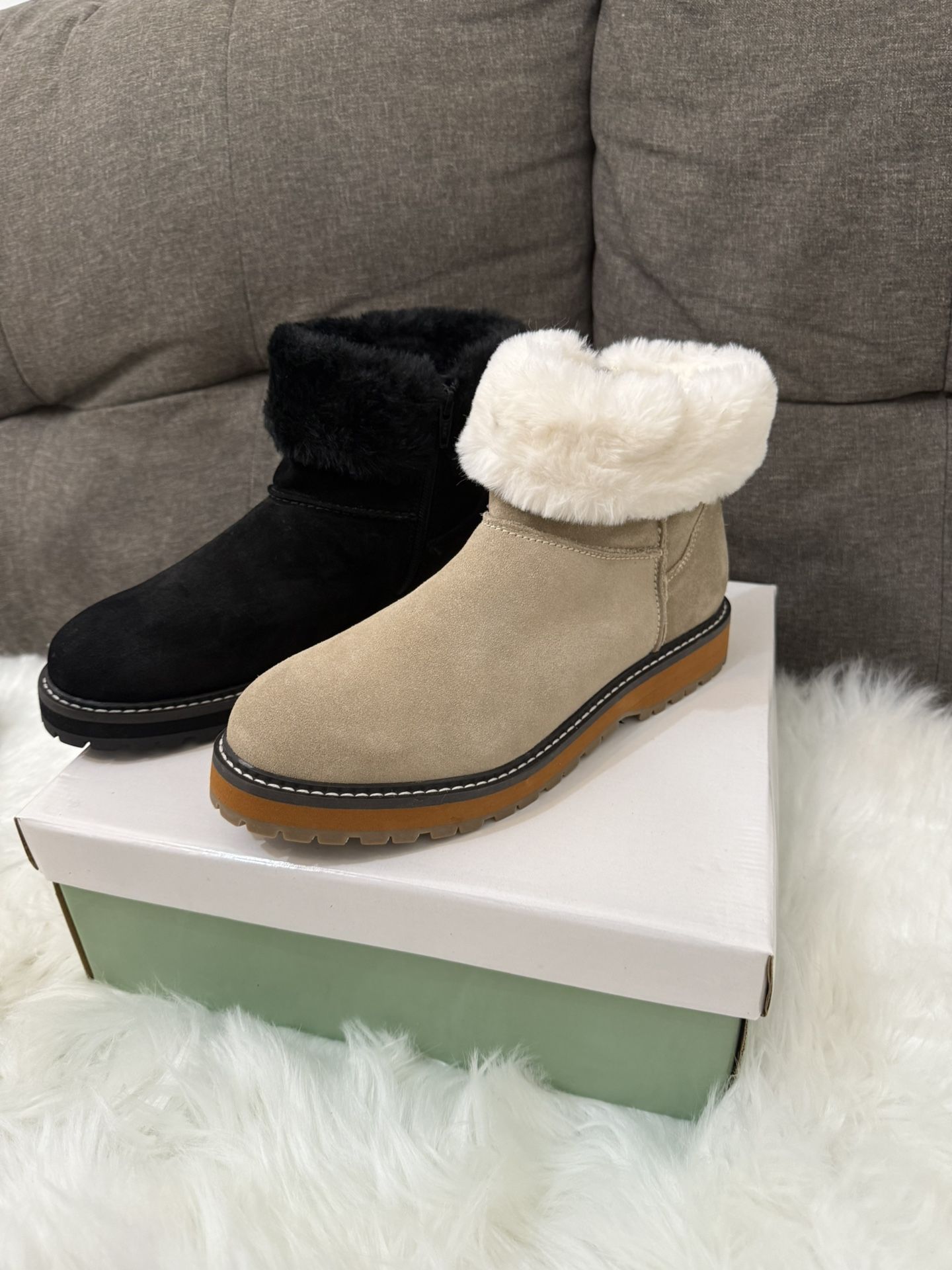 Coldwater Creek Boots Black & Beige Size 8