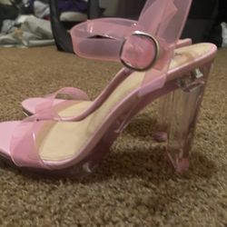 Gianni Bini Heels Clear/Pink Size 7
