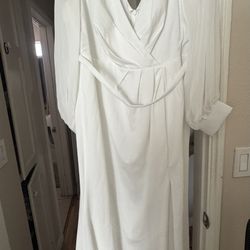 Fashion Nova White Dress 3X