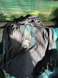 Disney Villain Hades Pull Over Hoodie “ Hot Head” Navy Blue  Unisex Large