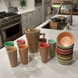 Vintage Raffia ware Dishes