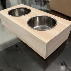 Small Wooden Pet Food Bowls