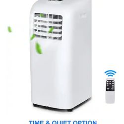 8,000 BTU Portable Air Conditioner Cools 200 Sq. Ft. with Dehumidifier and Remote Control in White