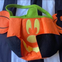 MICKEY MOUSE Pumpkin Vampire Glow in the Dark Trick or Treat Bag Disney store