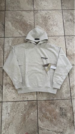 Essentials fear of god light oat hoodie size large 100% authentic