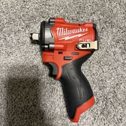 New!! Milwaukee M12 FUEL 12V Lithium-Ion Brushless Cordless Stubby 1/2 in. Impact Wrench (Tool-Only)