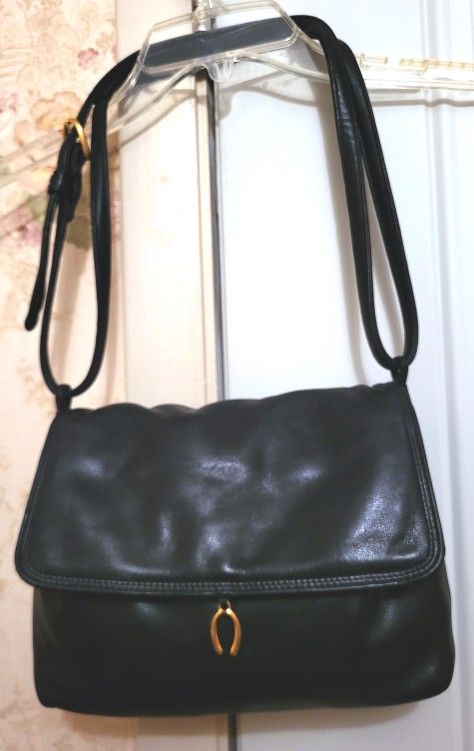 Liz Claiborne Black Leather Shoulder Bag