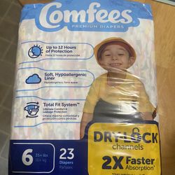 Comfees Size 6 Diapers