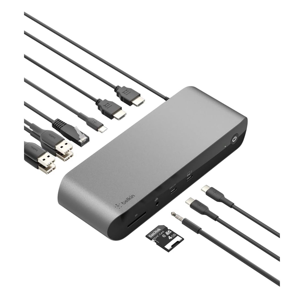 Belkin Thunderbolt 4 Docking Station with 90W Power Delivery for MacBook & Windows - 8K/Dual 4K Display, Thunderbolt 4 Cable, HDMI, Ethernet, SD & Aud