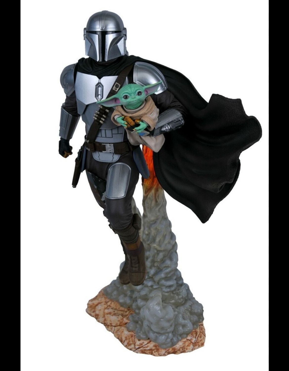 Mandalorian and Baby Yoda Statue