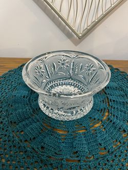 Vintage Lausitzer Lead Crystal Candy Bowl