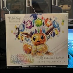 Pokemon Scarlet & Violet Prismatic Evolutions Pokemon Center Elite Trainer Box