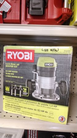RYOBI 1 - 1/2 PEAK HP ROUTER KIT 8.5 AMP MOTOR