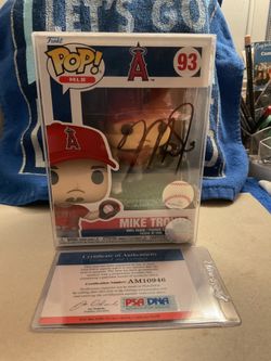 Los Angeles Angels Of Anaheim Autographed Mike Trout Funko Pop