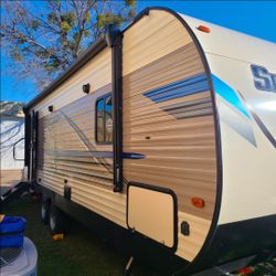 24' 2021 KZ Sportsmen LE 241RKLE travel trailer, Limited Edition

* 28 feet 2 inches long,  (Hitch to bumper)
* Dry weight 5,450 pounds, (