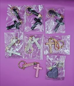 Rhinestone Keychains - See Description