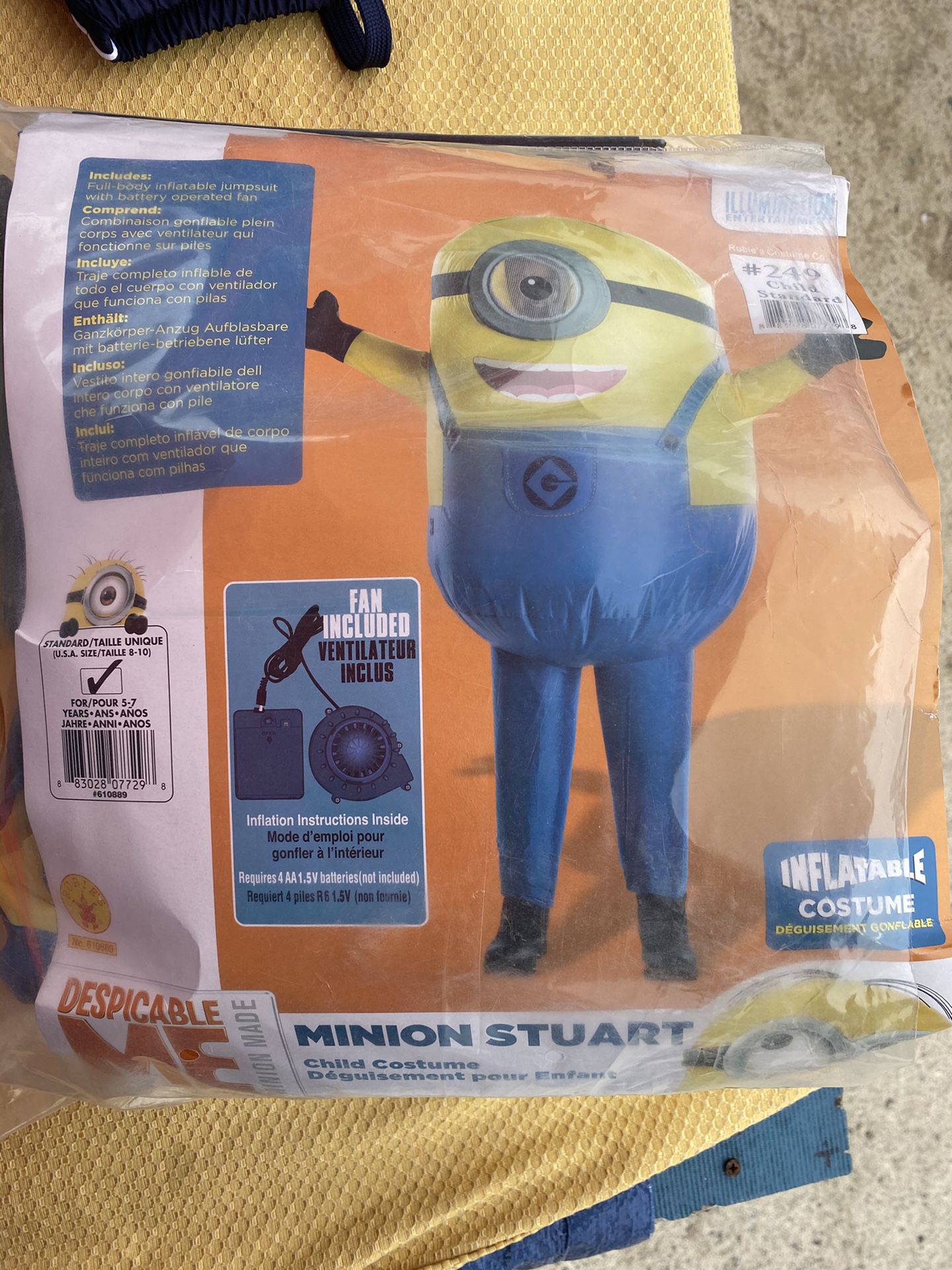 New Minion child inflatable costume/ message for price..