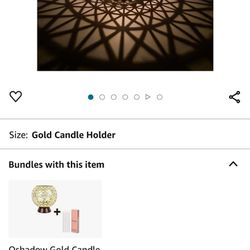 NEVER USED.  Pretty & Large Candle Holder & 10 Unscented Candles For $5 Total