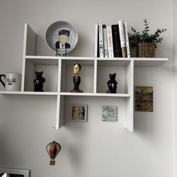 White Asymmetrical Shelf (not the Items)