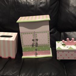 Children’s Jewelry Boxes & Tissue box cover