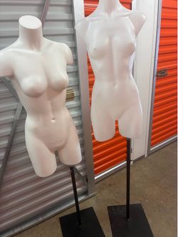 Female mannequin half torso with stand