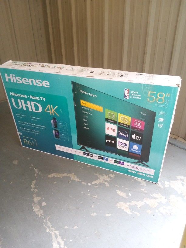 -FIRM PRICE NON-NEGOTIABLE- 58 In . Hisense 4k Roku Smart TV W/Remote
