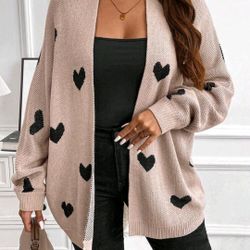 Heart Knitted Cardigan
