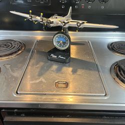Flying Fortress model with alarm clock