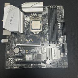 Mother Board With WiFi Card And CPU 