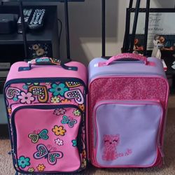2 KID Target Suit Case with Wheels and Handle 12 X 17 X 6 