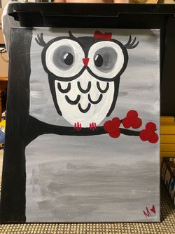 Acrylic Owl Painting