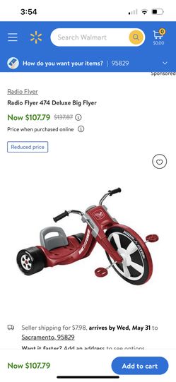 Radio Flyer Deluxe Big Flyer Big Wheel for Sale in Boynton Beach