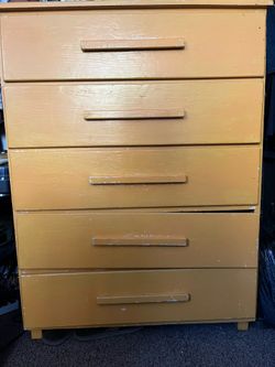 Yellow Wooden Dresser