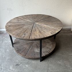 Wood Round Table