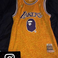 BAPE X NBA Lakers Jersey 