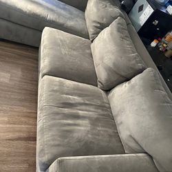 Grey L-Shape Sectional Couch