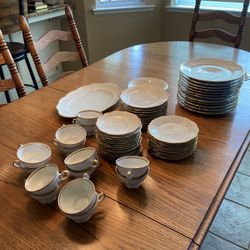 “Bavarian China By Metterteich “ Golden Lark pattern