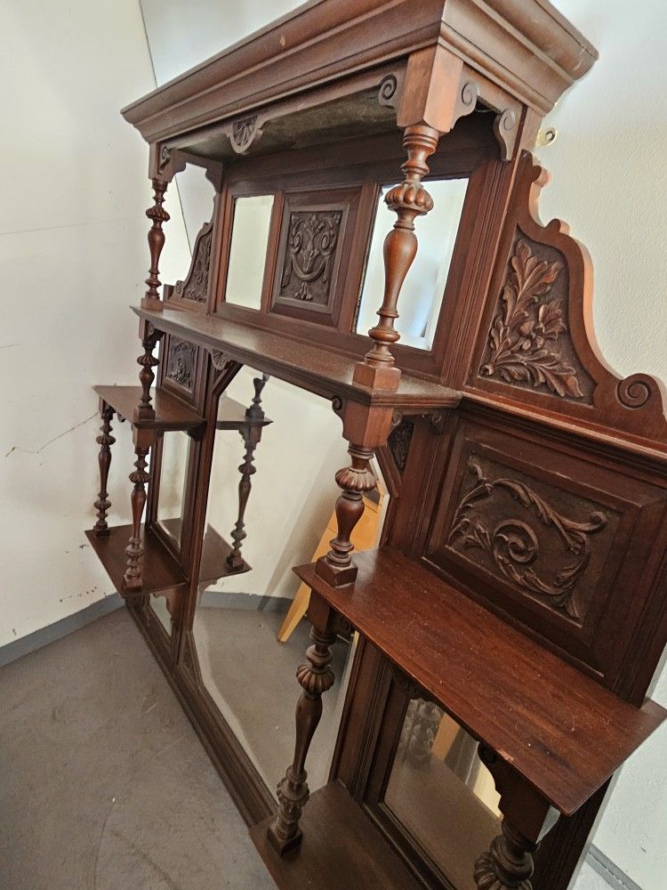 Antique Mirror Wall Unit