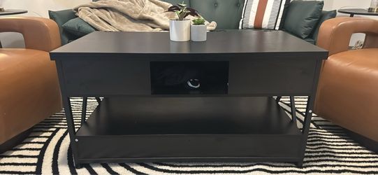 Modern Black Lift Top Coffee Table